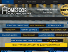 Tablet Screenshot of homescor.co.za